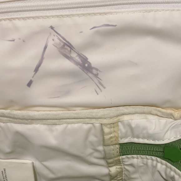 Pottery Barn Coated Canvas Toiletry Case with Brush Bag in Green Paisley Print - Picture 3 of 12